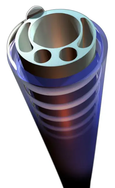 multilumen extrusion with eccentric lumens