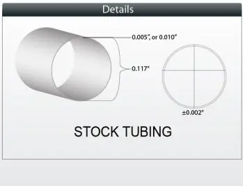 80D NyloSLIX™ 12 Stock Single Lumen Tubing ID 0.107” OD 0.117”