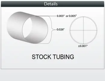 80D NyloSLIX™ 12 Stock Single Lumen Tubing ID 0.016” OD 0.026”