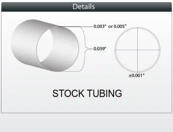 80D NyloSLIX™ 12 Stock Single Lumen Tubing ID 0.029” OD 0.039”